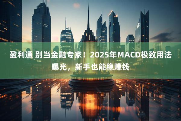 盈利通 别当金融专家!2025年MACD极致用法曝光,新手也能稳赚钱