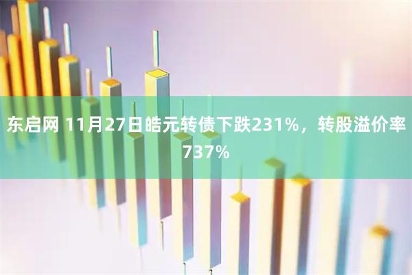 东启网 11月27日皓元转债下跌231%,转股溢价率737%