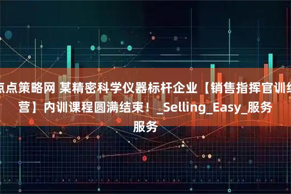 点点策略网 某精密科学仪器标杆企业【销售指挥官训练营】内训课程圆满结束!_Selling_Easy_服务